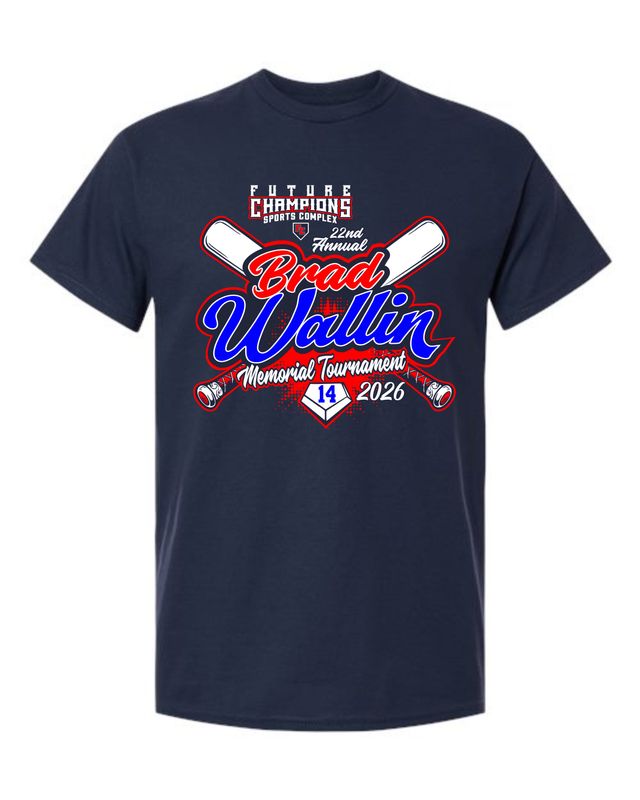 FC-BRAD WALLIN-5000 NAVY BLUE REGULAR T-SHIRT (FRONT &amp; BACK PRINT)