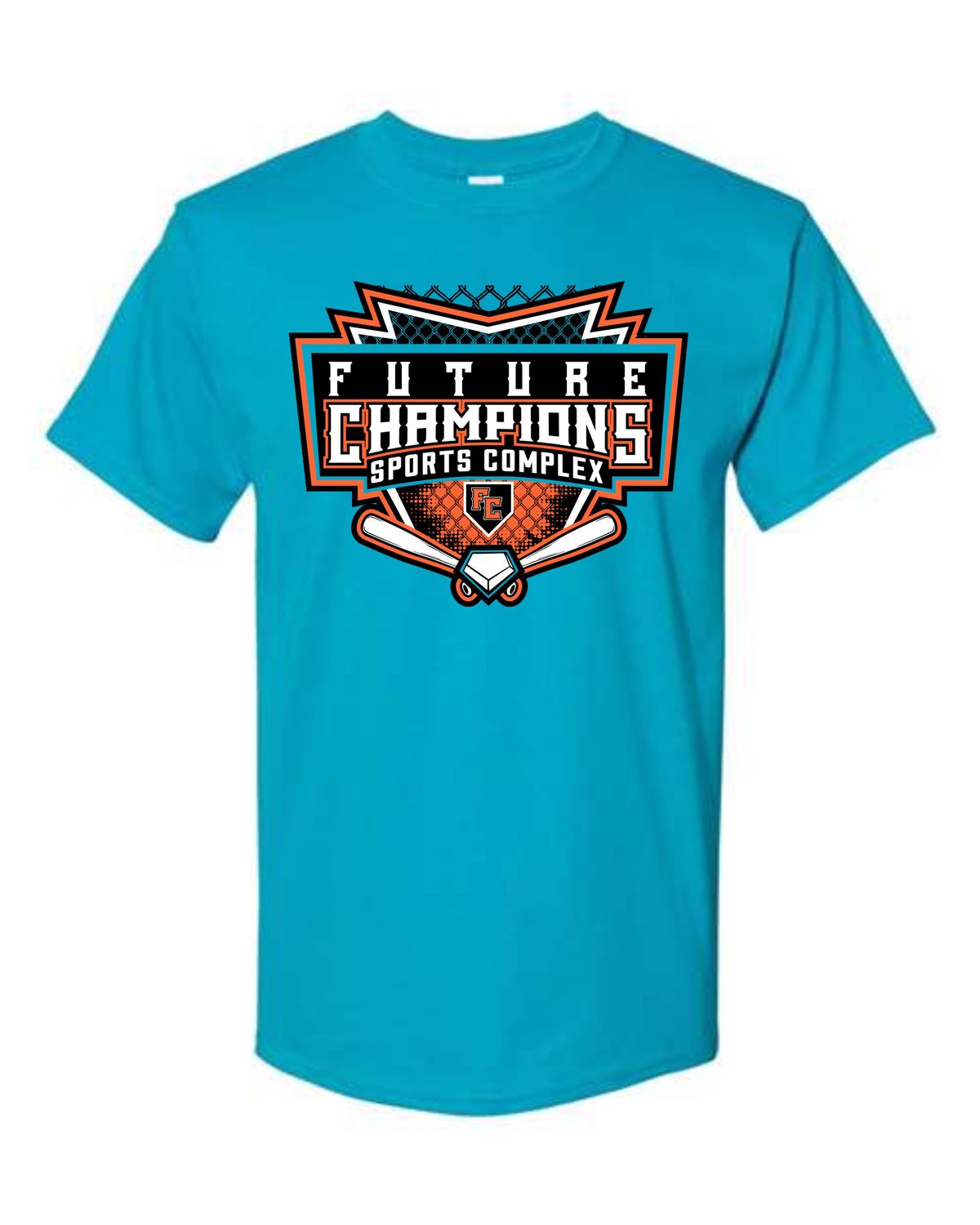 FC-SLUGFEST-5280 TEAL REGULAR T-SHIRT (FRONT &amp; BACK PRINT)