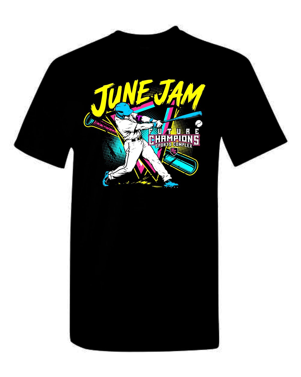 FC-JUNE JAM-5000 BLACK REGULAR T-SHIRT (FRONT &amp; BACK PRINT)