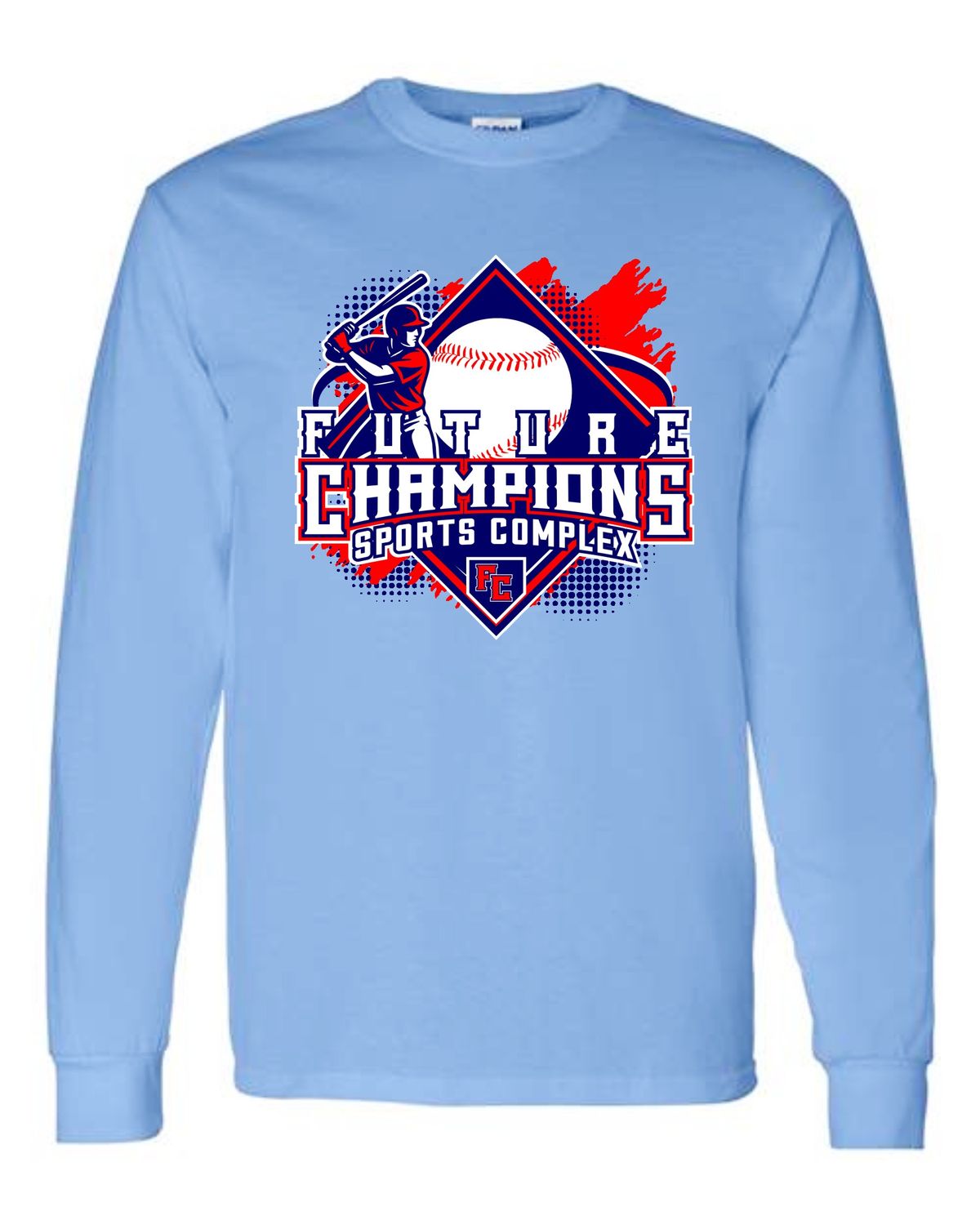 FC-MAY MANIA-5400 CAROLINA BLUE REGULAR LONG SLEEVE-T (FRONT &amp; BACK PRINT)