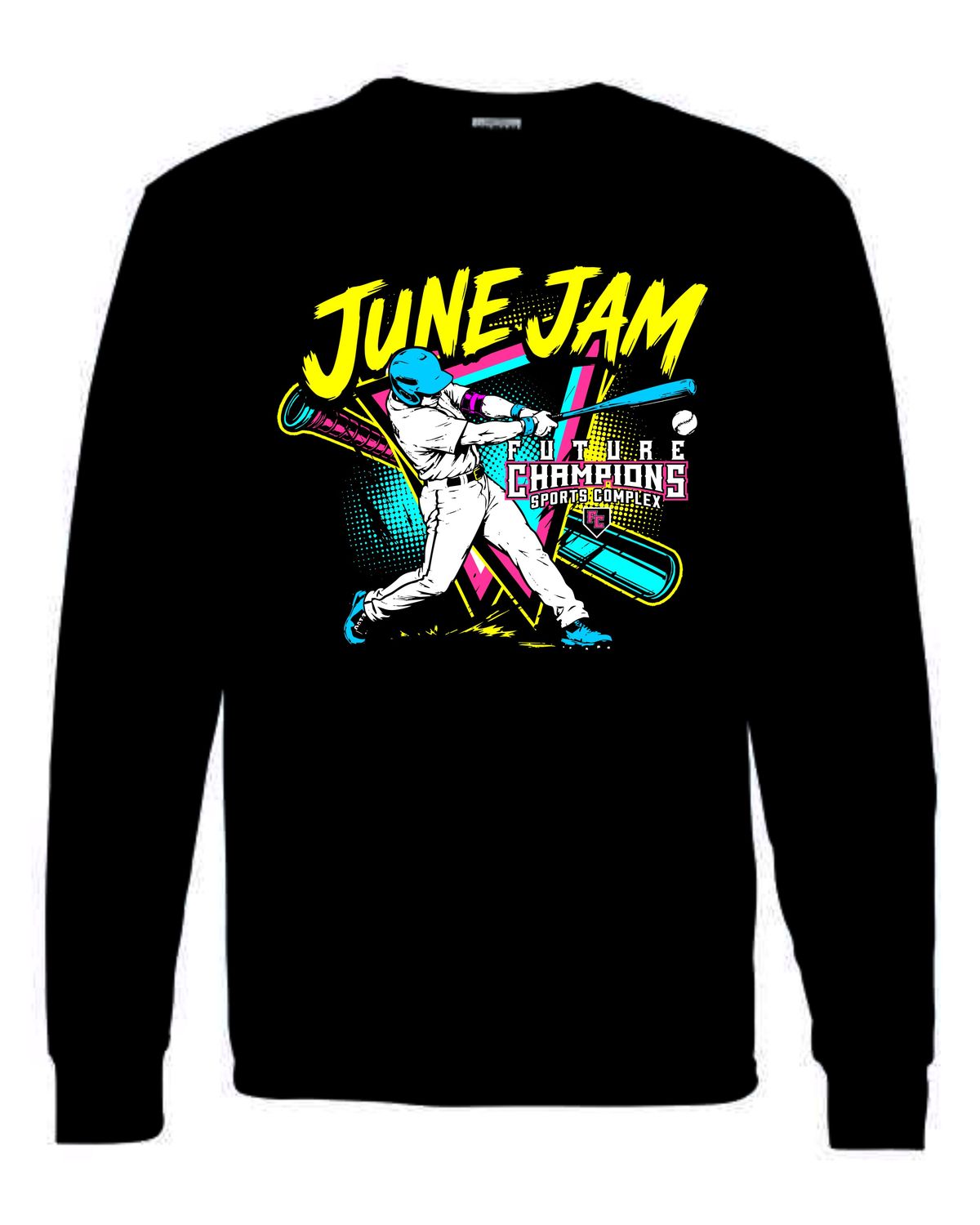 FC-JUNE JAM-5400 BLACK REGULAR LONG SLEEVE-T (FRONT &amp; BACK PRINT)