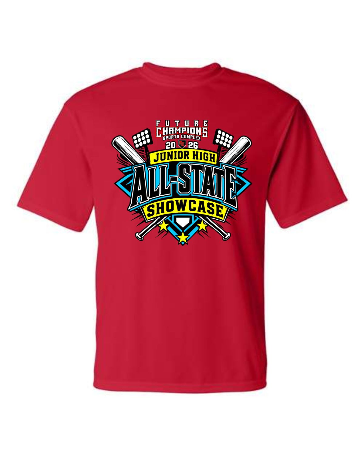 FC JR HIGH ALL-STATE SHOWCASE-5100 RED DRI-FIT T-SHIRT (FRONT &amp; BACK PRINT)