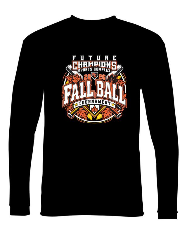 FC FALLBALL-5104 BLACK DRI-FIT LONG SLEEVE-T (FRONT &amp; BACK PRINT)