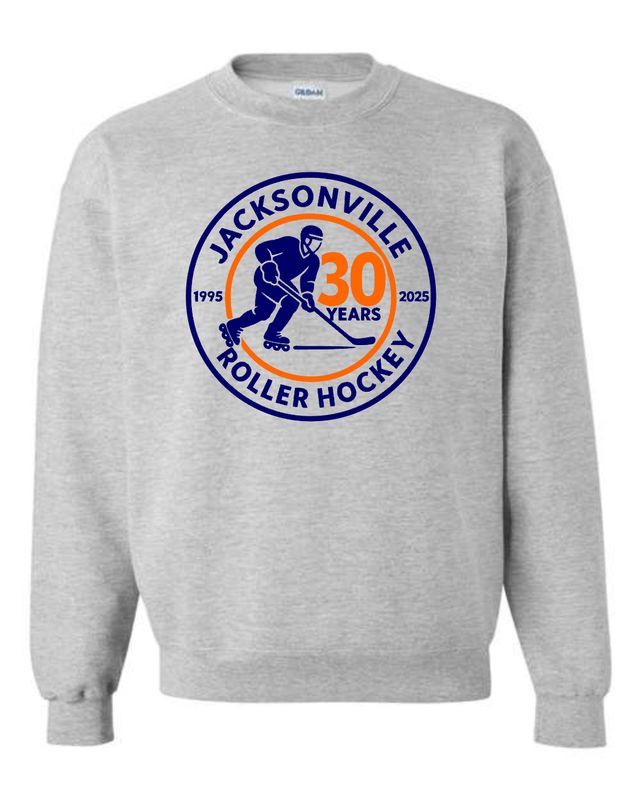 JACKSONVILLE ROLLER HOCKEY-18000 SPORT GREY CREWNECK SWEATSHIRT