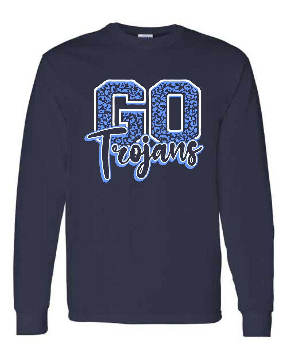 TRIOPIA TROJANS-GILDAN 5400 NAVY LONG SLEEVE-T