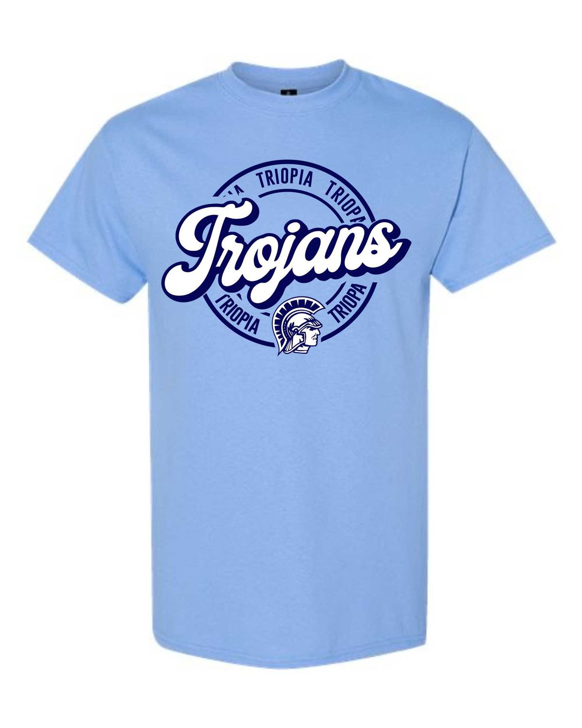 TRIOPIA TROJANS-GILDAN 5000 CAROLINA BLUE UNI-SEX T-SHIRT