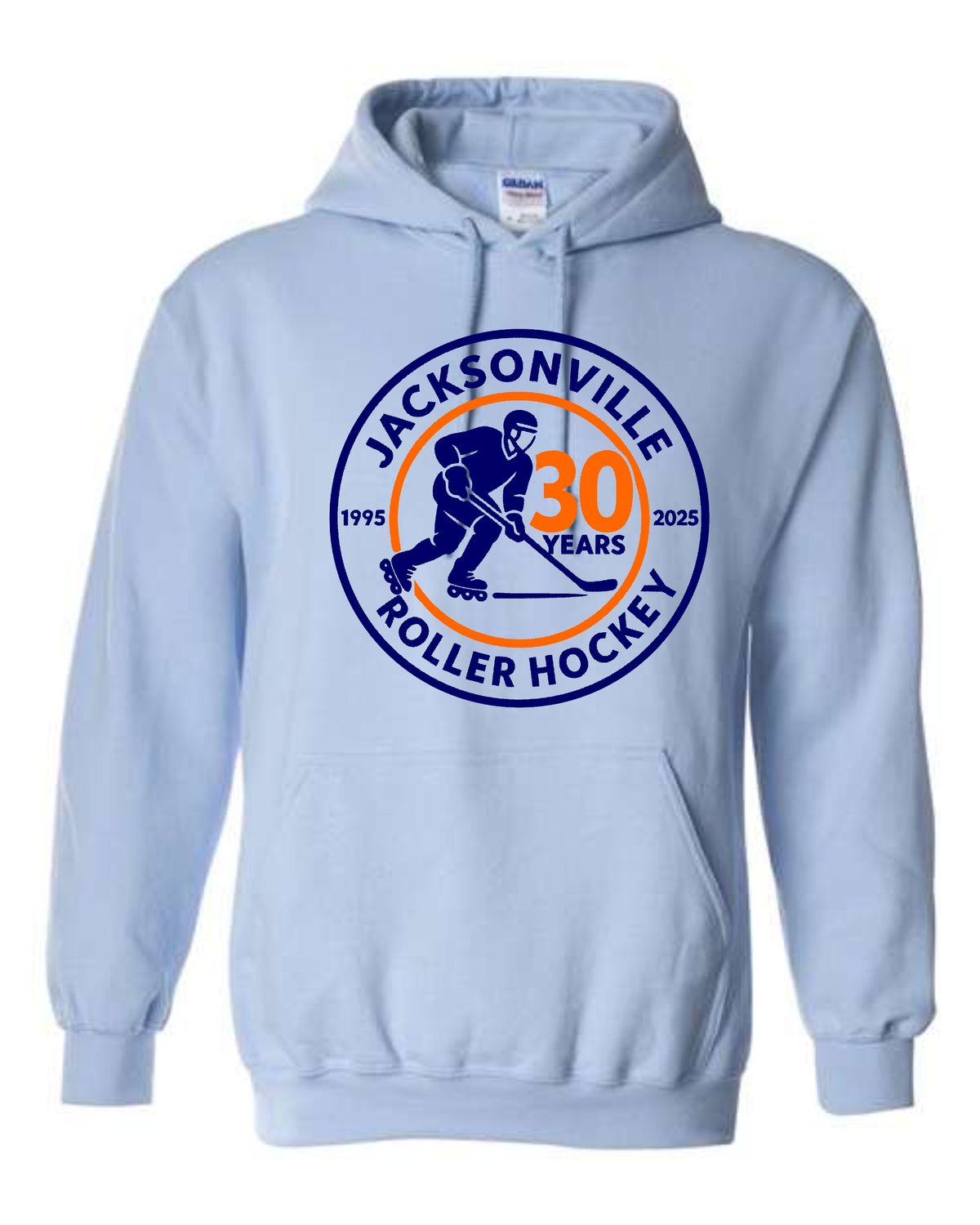 JACKSONVILLE ROLLER HOCKEY-18500 LIGHT BLUE PULLOVER HOODIE