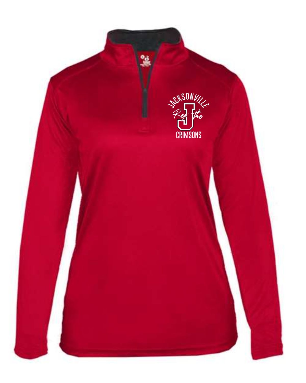 DECA JHS-4103 RED LADIES B-CORE QUARTER-ZIP PULLOVER