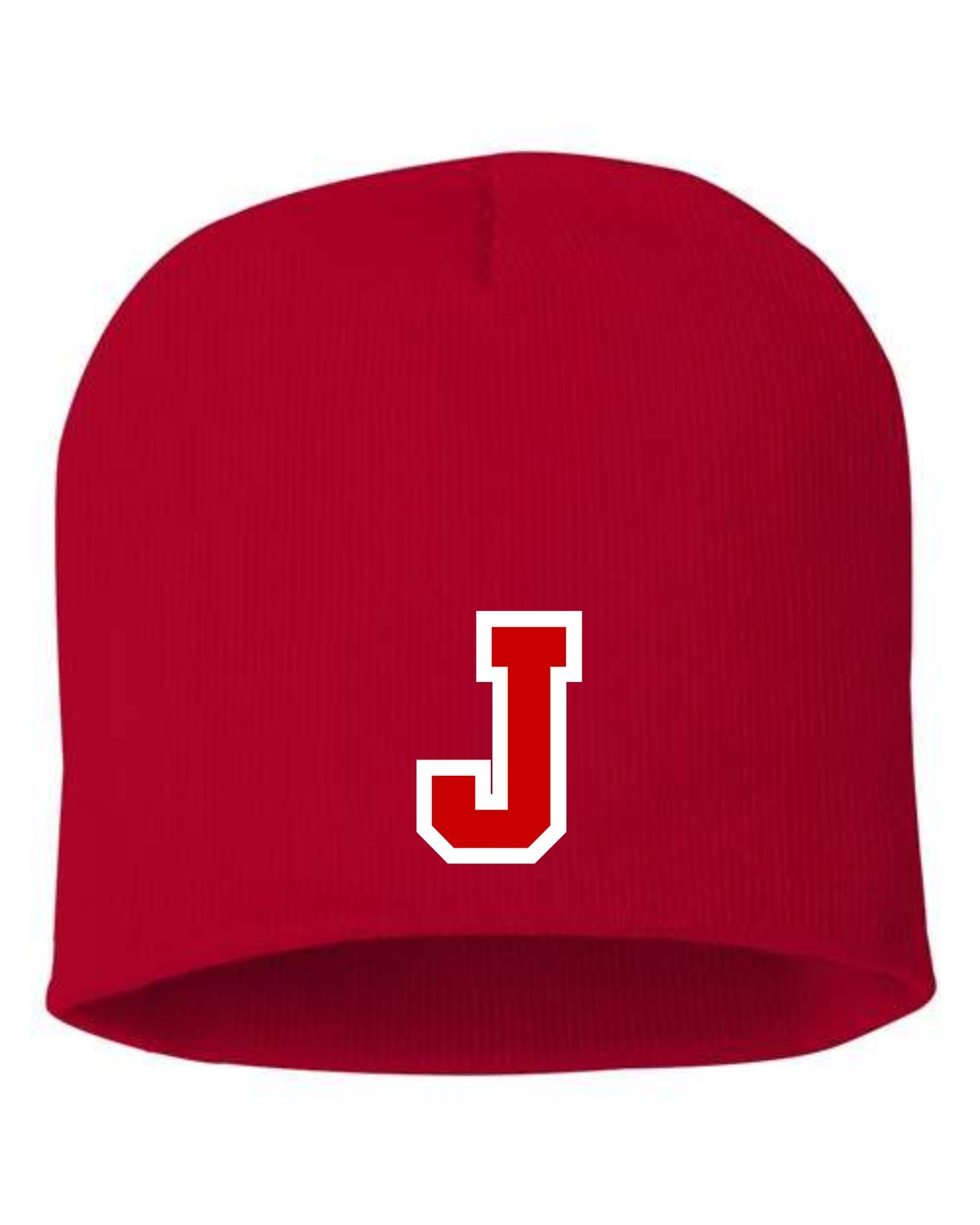 JMS VOLLEYBALL-SP08 RED 8" BEANIE (EMBROIDERED)