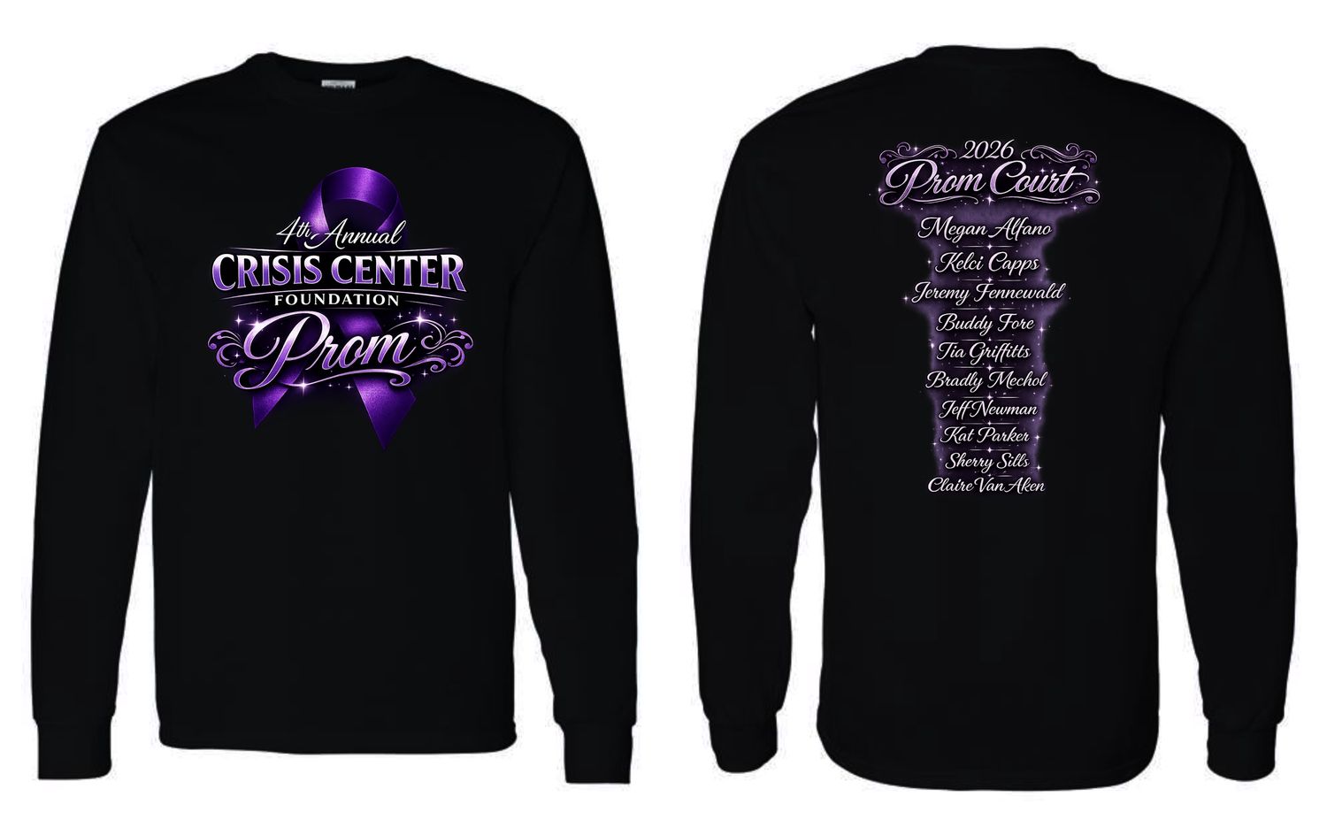 CRISIS CENTER PROM-5400 BLACK LONG SLEEVE-T