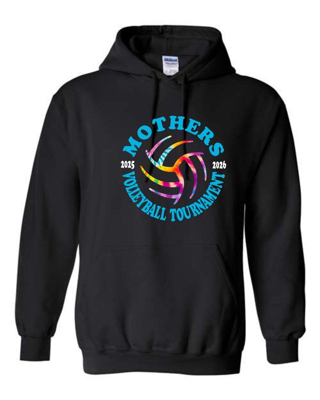 MOTHERS VOLLEYBALL-18500 BLACK PULLOVER HOODIE