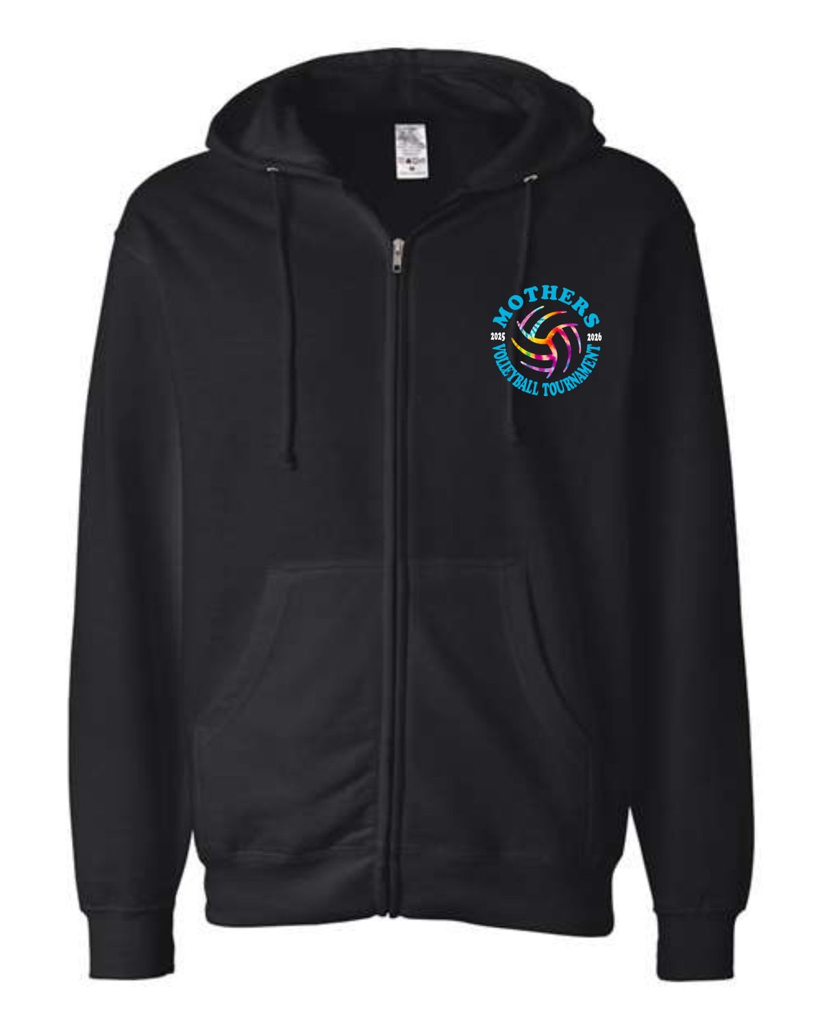 MOTHERS VOLLEYBALL-SS4500Z BLACK MID-WEIGHT FULL ZIP HOODIE