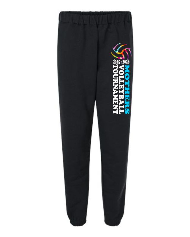 MOTHERS VOLLEYBALL-SF100 BLACK MID-WEIGHT SOFT STYLE POCKET SWEAT PANTS