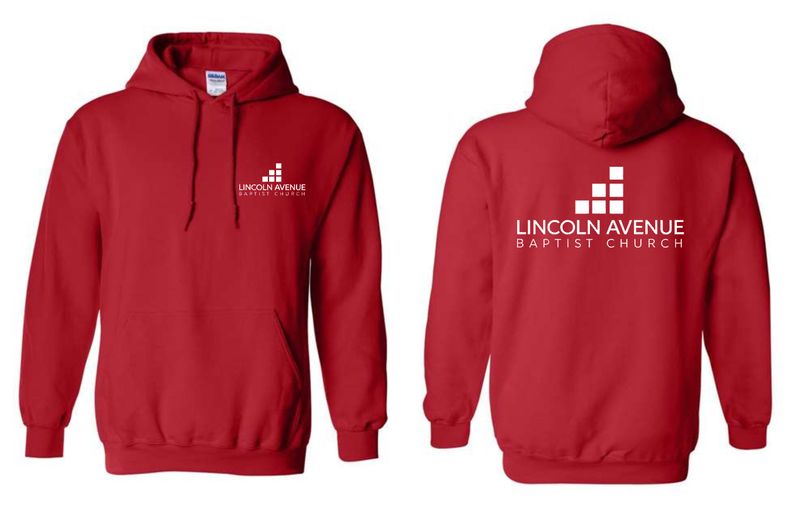 LINCOLN AVENUE-18500 RED PULLOVER HOODIE