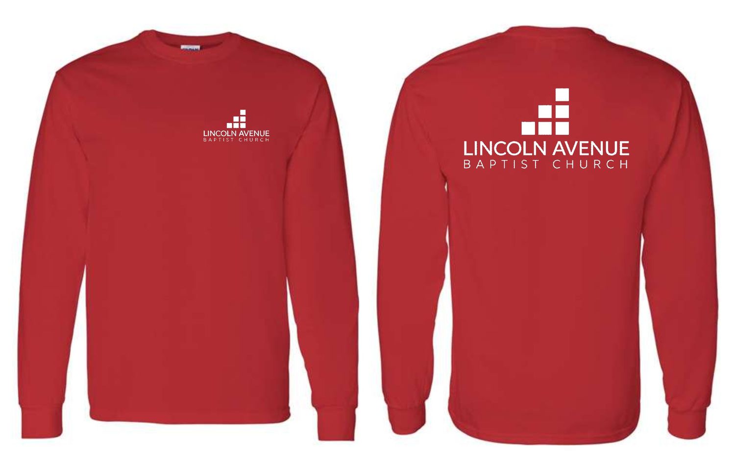 LINCOLN AVENUE-5400 RED REGULAR LONG SLEEVE-T