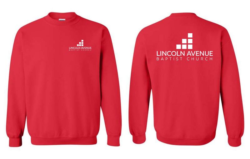 LINCOLN AVENUE-18000 RED CREWNECK SWEATSHIRT