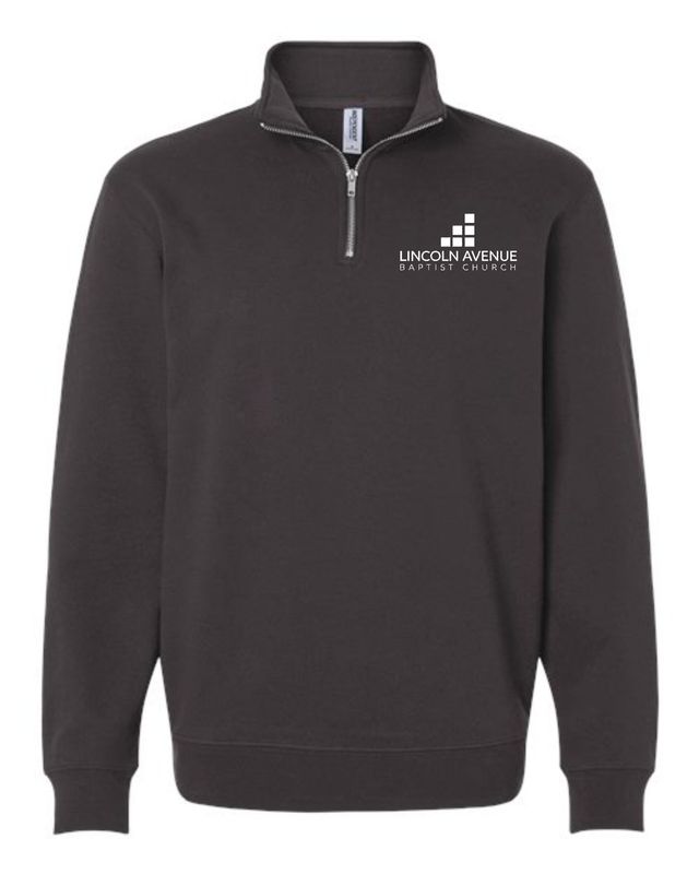 LINCOLN AVENUE-SS4600QZ ASPHALT FLEECE QUARTER-ZIP