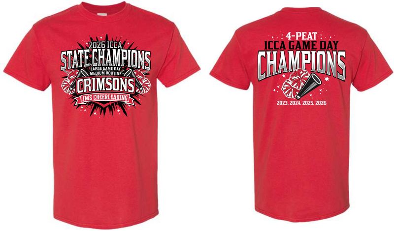 JMS ICCA STATE-5000 RED UNI-SEX T-SHIRT