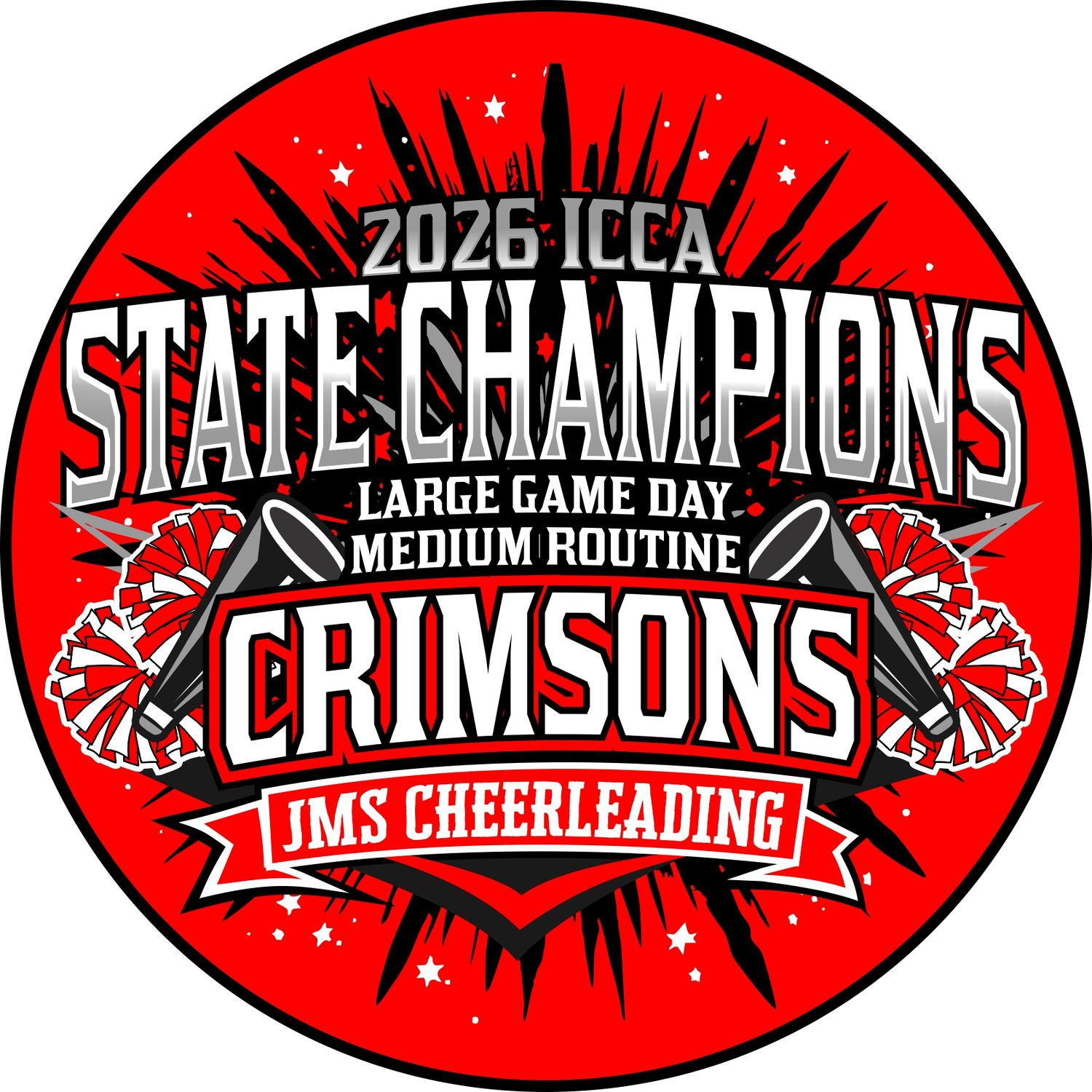 JMS ICCA STATE-CAR DECAL 5.5" Diameter