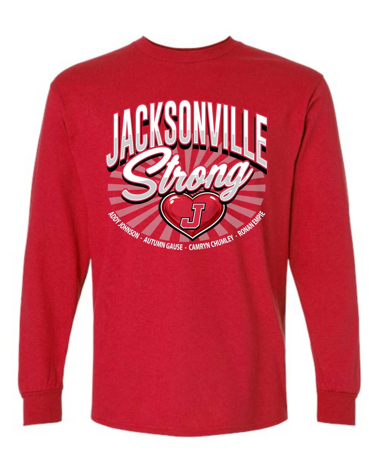 JACKSONVILLE STRONG-5400 RED UNI-SEX LONG SLEEVE-T