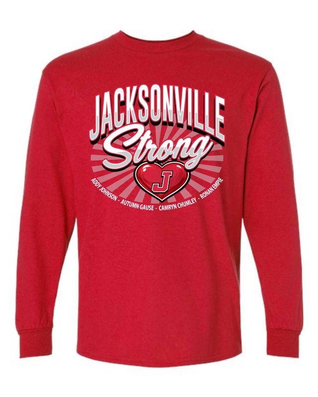 JACKSONVILLE STRONG-5400 RED UNI-SEX LONG SLEEVE-T
