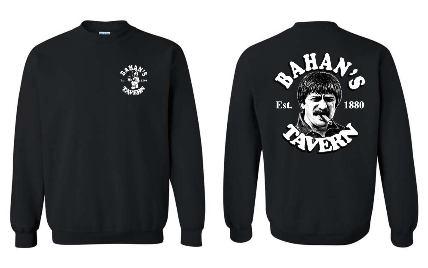 BAHANS-18000 BLACK CREWNECK SWEATSHIRT