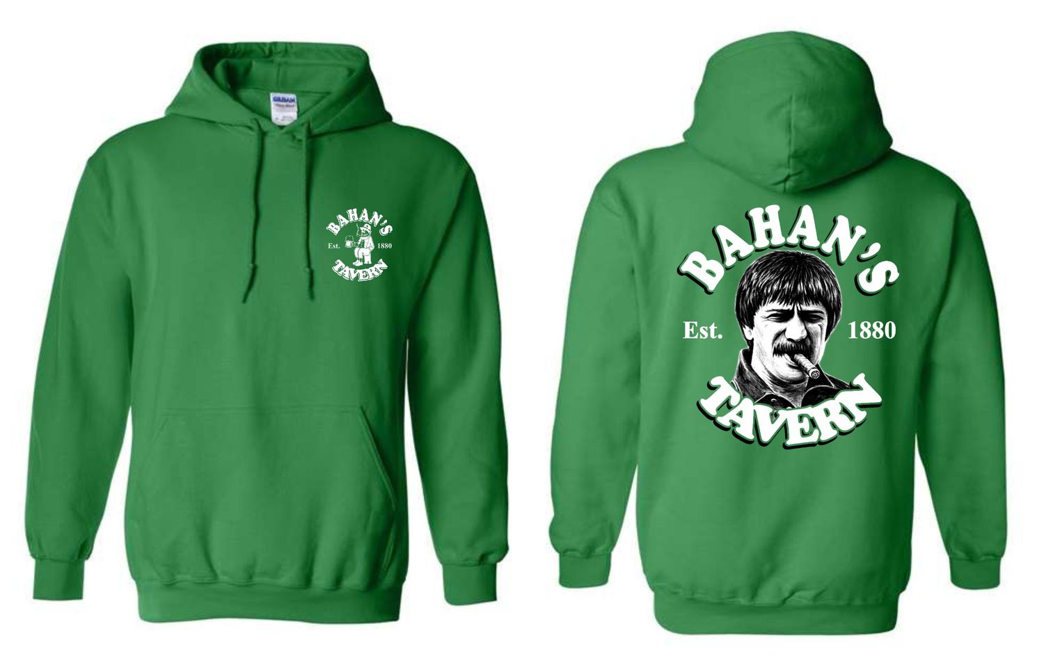 BAHANS-18500 IRISH GREEN PULLOVER HOODIE