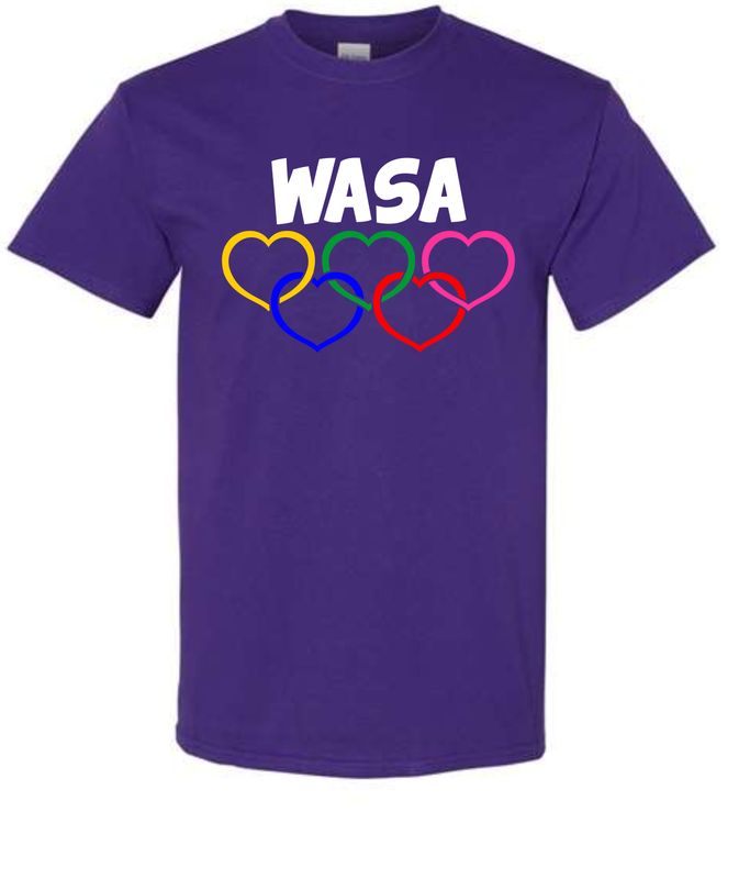WASA-LOGO 5000 PURPLE UNI-SEX T-SHIRT