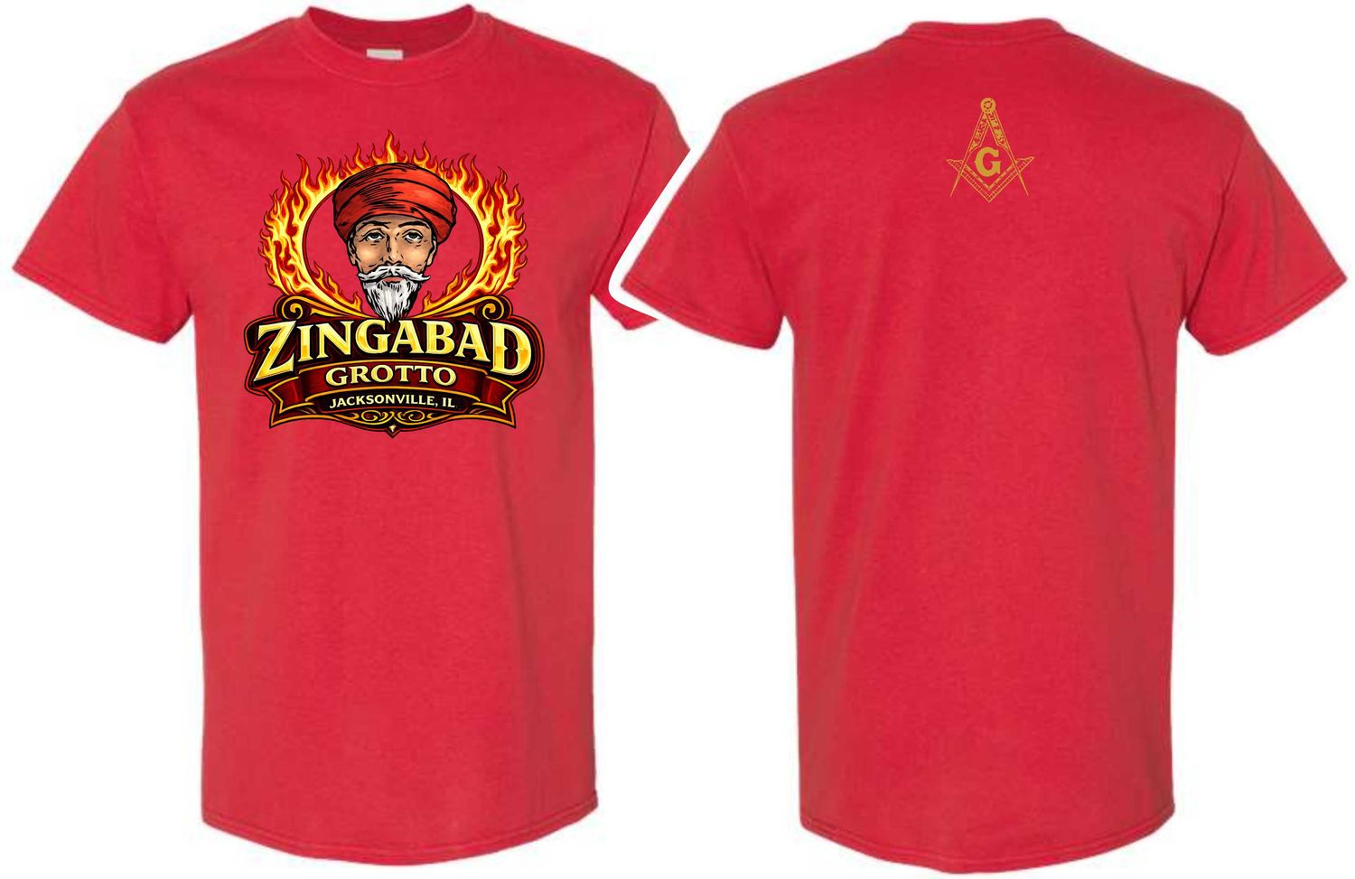 ZINGABAD GROTTO-5000 RED UNI-SEX T-SHIRT
