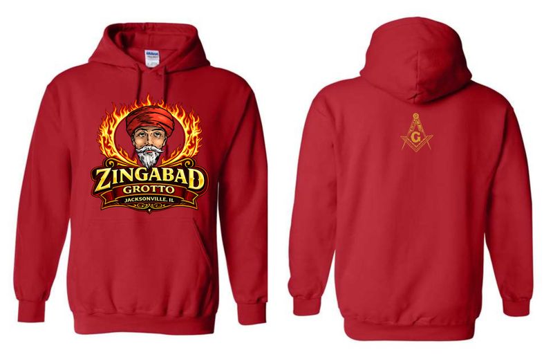 ZINGABAD GROTTO-18500 RED PULLOVER HOODIE