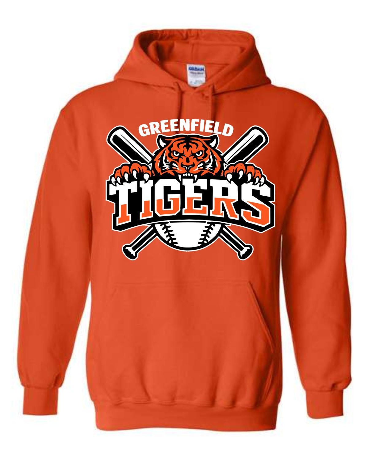 TIGERS-18500 ORANGE PULLOVER HOODIE
