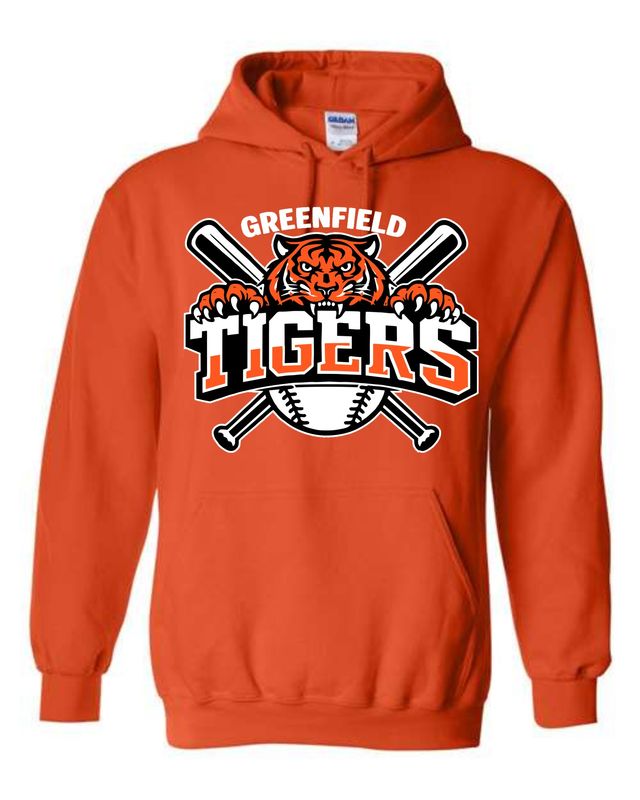 TIGERS-18500 ORANGE PULLOVER HOODIE