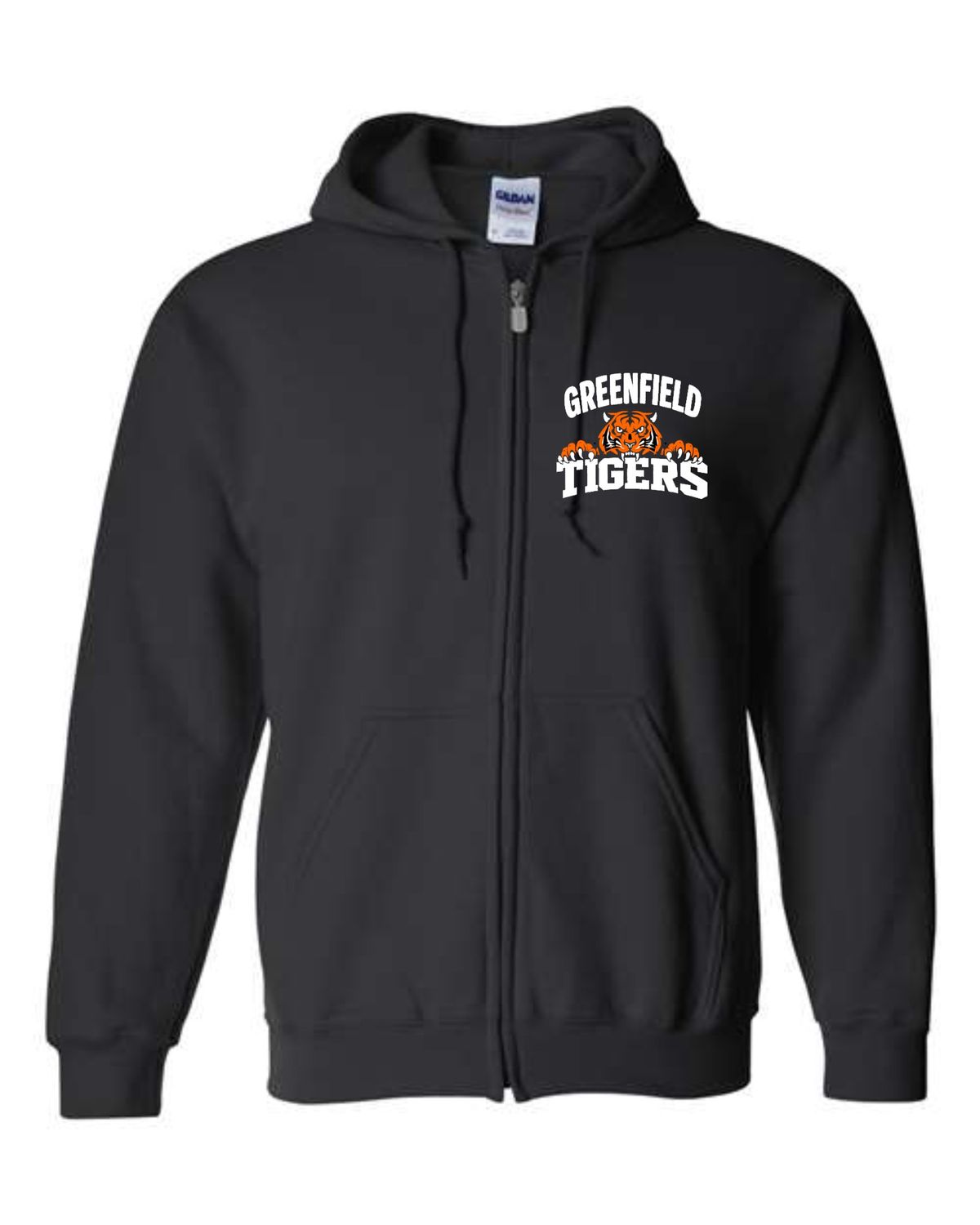 TIGERS-18600 BLACK FULL-ZIP HOODIE
