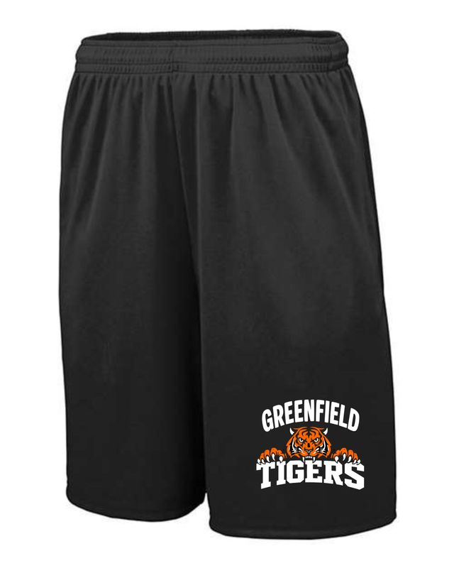 TIGERS-1428 BLACK POCKETED SHORTS