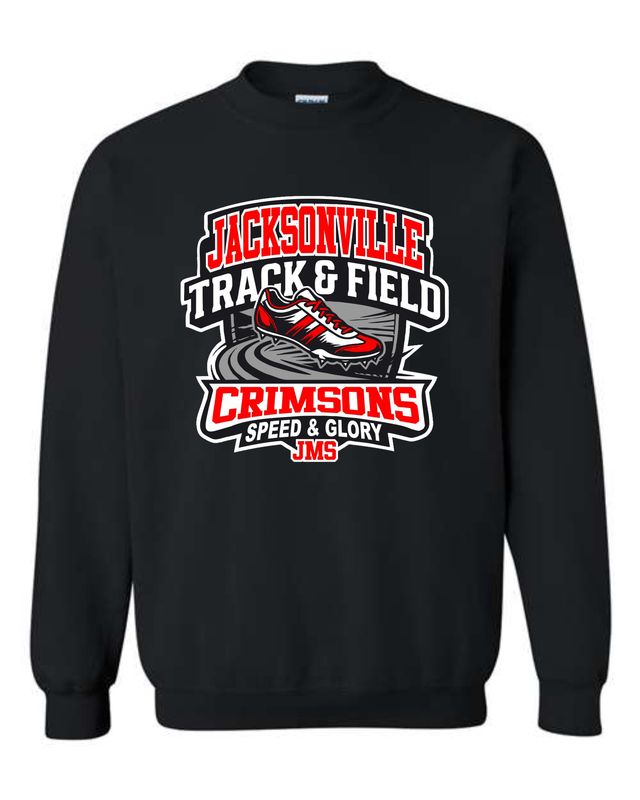 JMS TRACK-18000 BLACK CREWNECK SWEATSHIRT