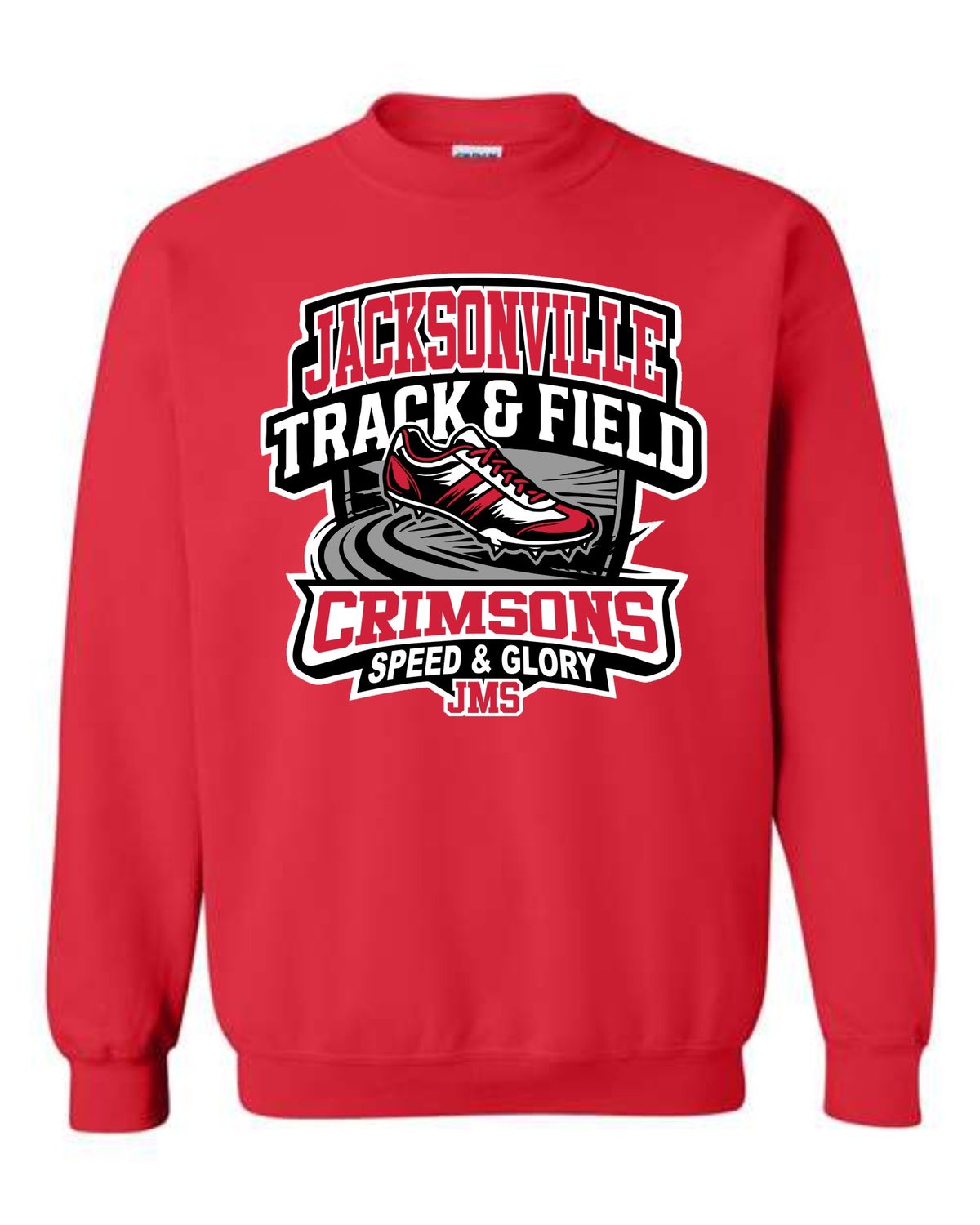 JMS TRACK-18000 RED CREWNECK SWEATSHIRT