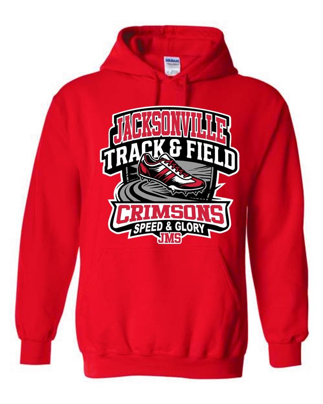 JMS TRACK-18500 RED PULLOVER HOODIE