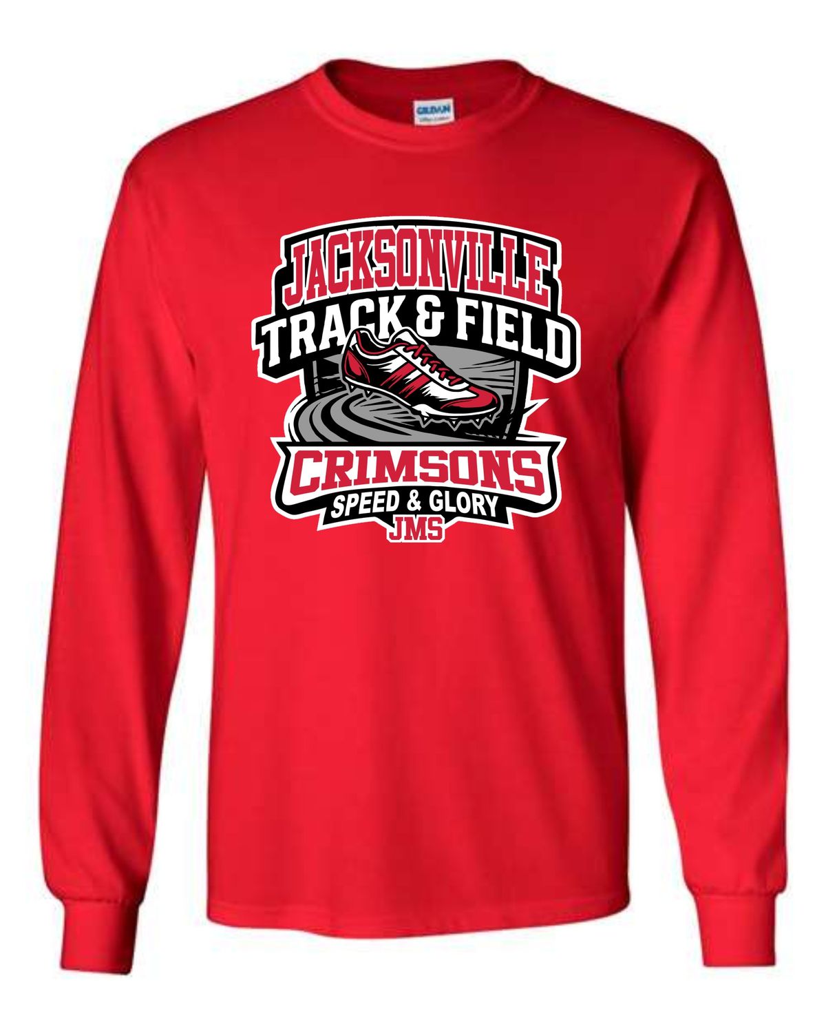 JMS TRACK-5400 RED LONG SLEEVE-T