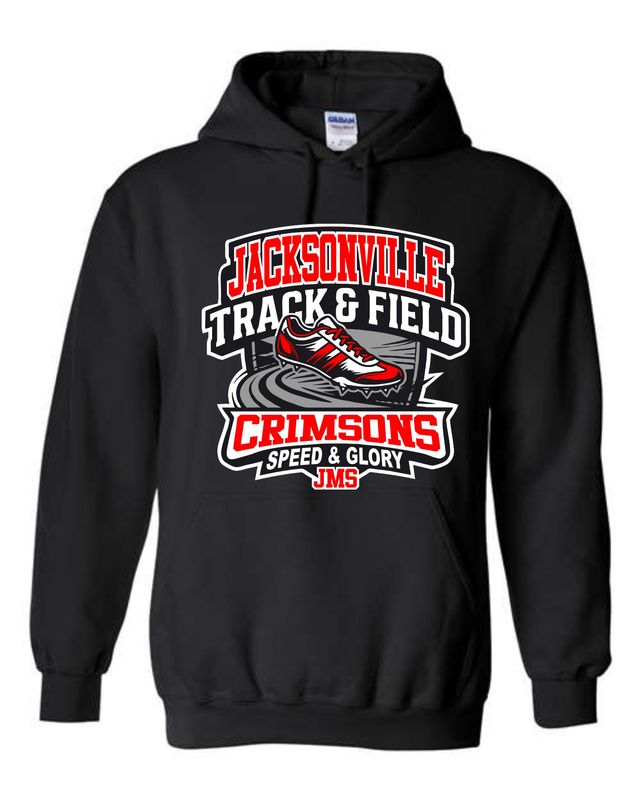 JMS TRACK-18500 BLACK PULLOVER HOODIE