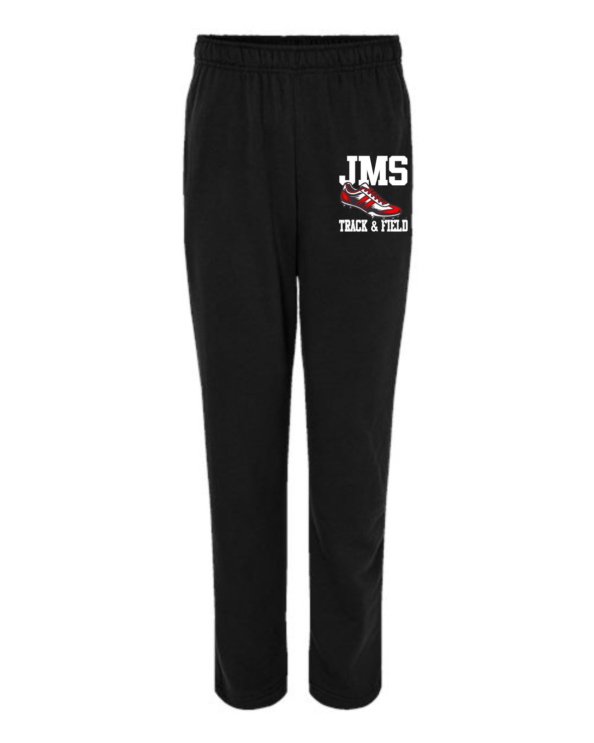 JMS TRACK-3725 BLACK POCKET STRAIGHT LEG SWEAT PANTS