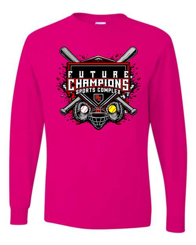 FC-SPRING FLING-5400 CYBER PINK REGULAR LONG SLEEVE-T (FRONT &amp; BACK PRINT)