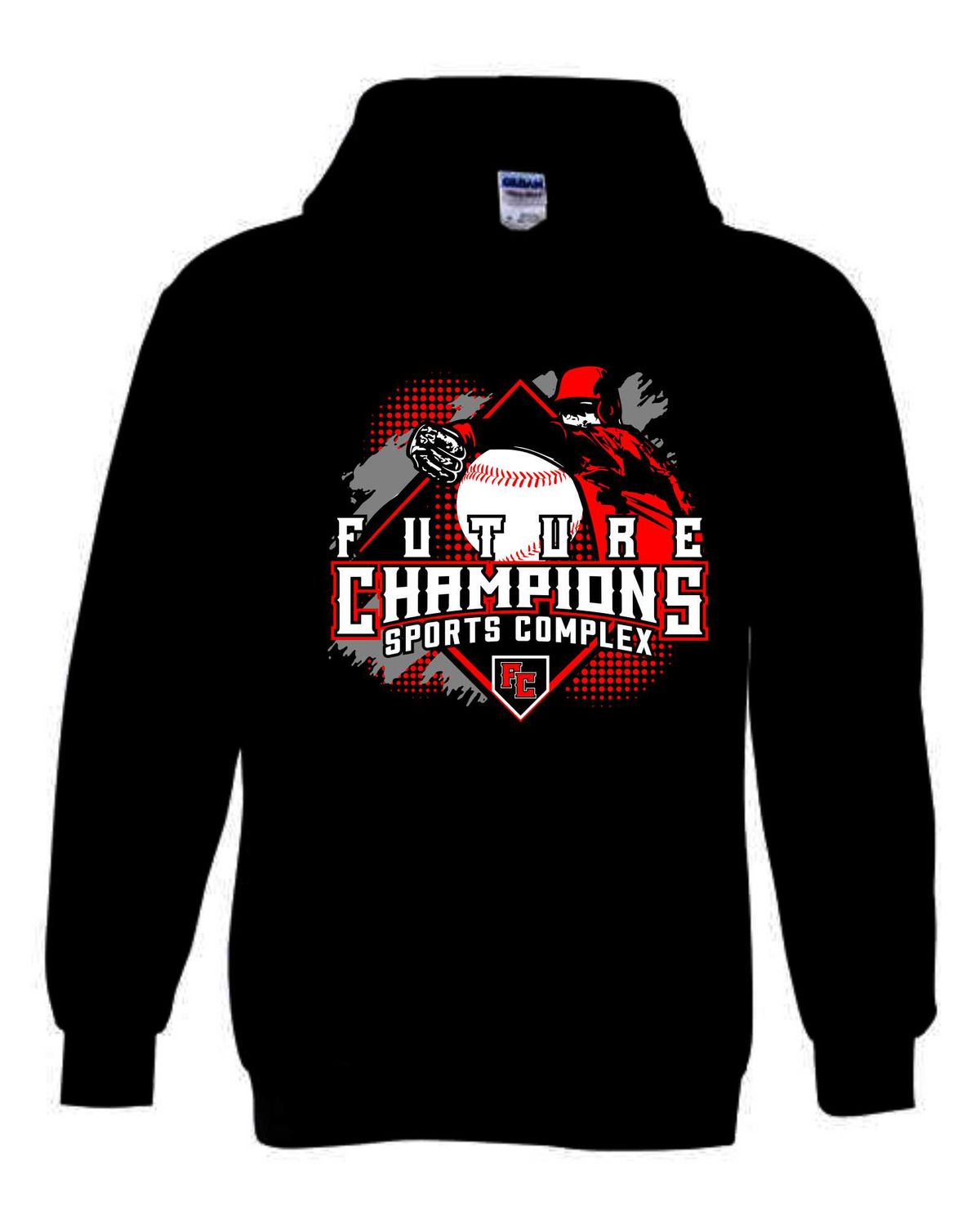 FC-SINGLE A  SHOWDOWN-18500 BLACK  REGULAR PULLOVER HOODIE (FRONT PRINT ONLY)