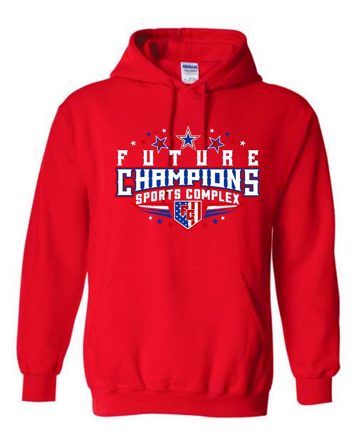 FC-MEMORIAL DAY-18500 RED  REGULAR PULLOVER HOODIE (FRONT PRINT ONLY)