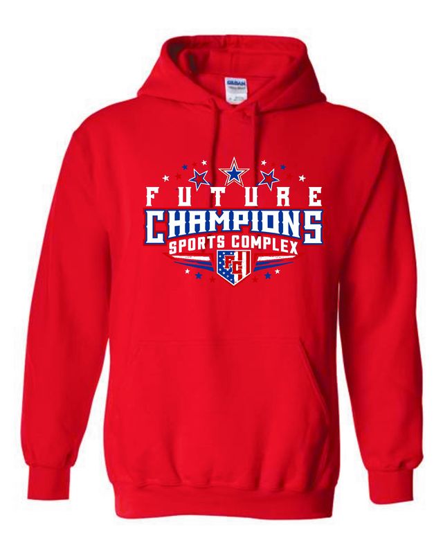FC-MEMORIAL DAY-18500 RED  REGULAR PULLOVER HOODIE (FRONT PRINT ONLY)