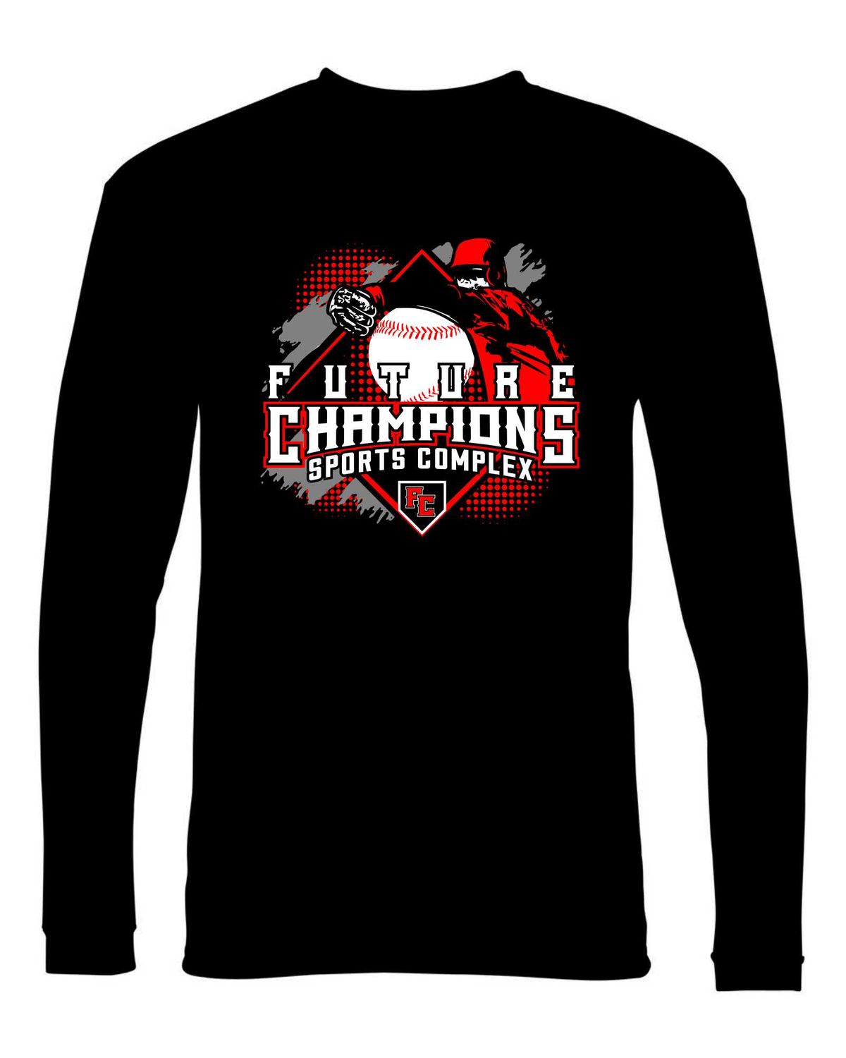 FC-SINGLE A SHOWDOWN-5104 BLACK DRI-FIT LONG SLEEVE-T (FRONT &amp; BACK PRINT)