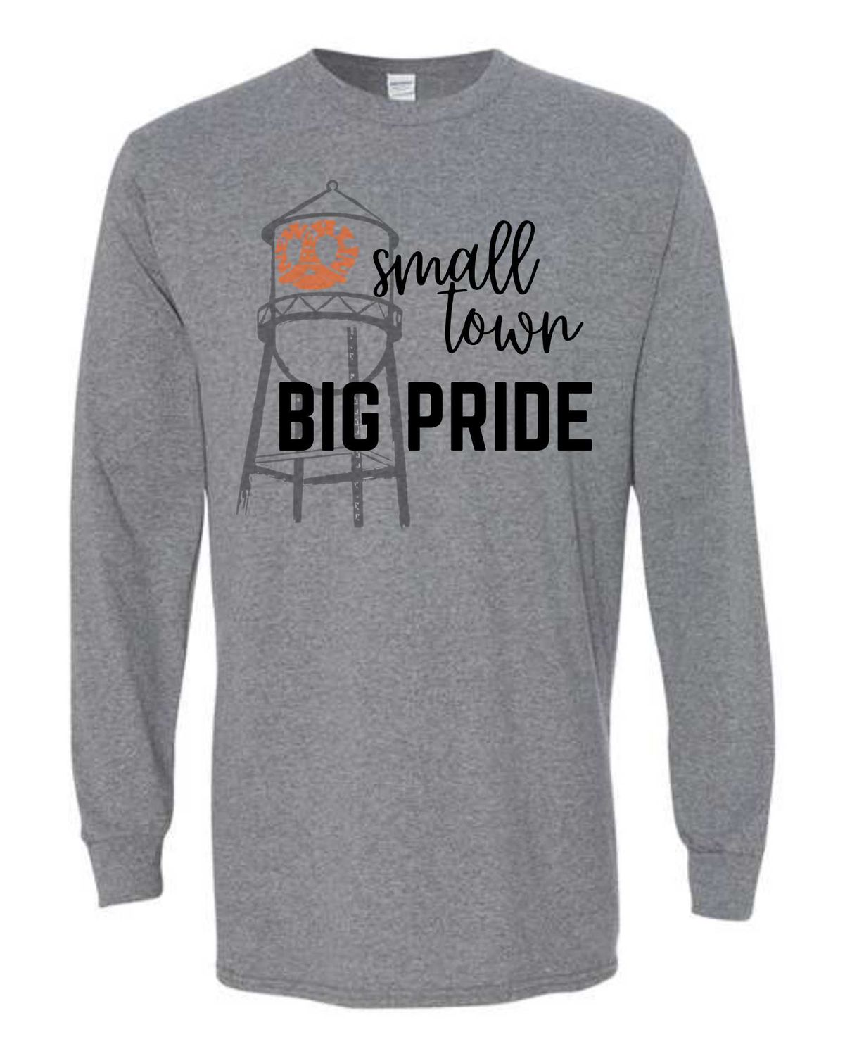 -SMALL TOWN BIG PRIDE-PC54LS GRAPHITE HEATHER LONG SLEEVE-T