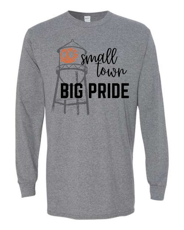 -SMALL TOWN BIG PRIDE-PC54LS GRAPHITE HEATHER LONG SLEEVE-T