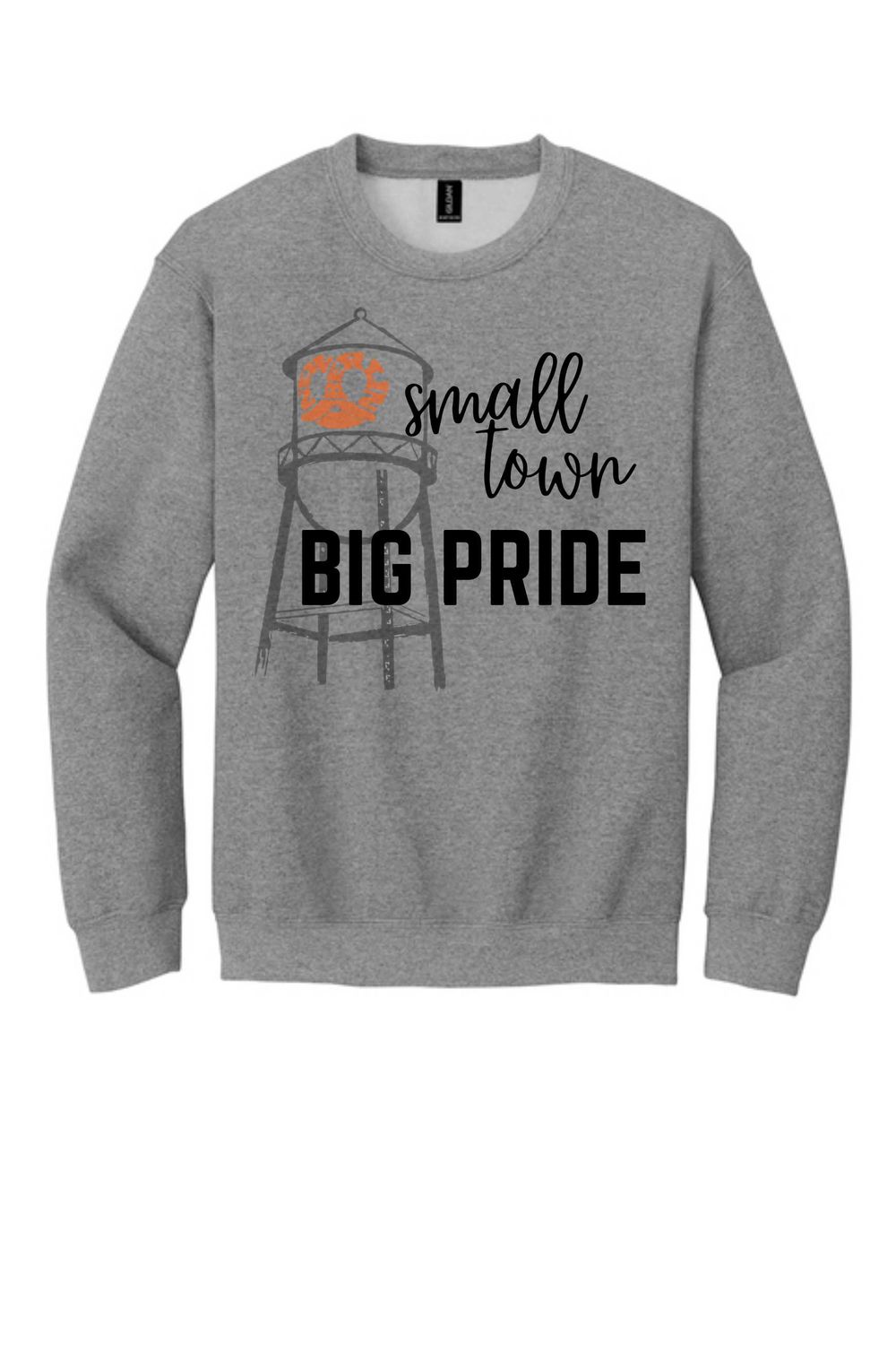 NEW BERLIN-SMALL TOWN BIG PRIDE-18000 GRAPHITE HEATHER CREWNECK SWEATSHIRT