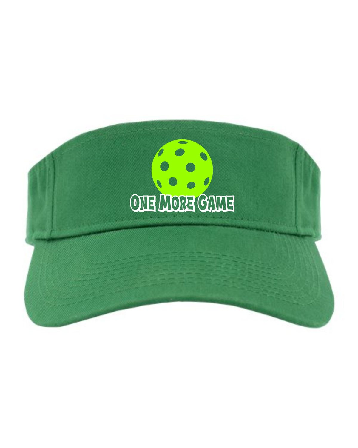 OMG-6225 KELLY GREEN SPORT TWILL VISOR (EMBROIDERED)