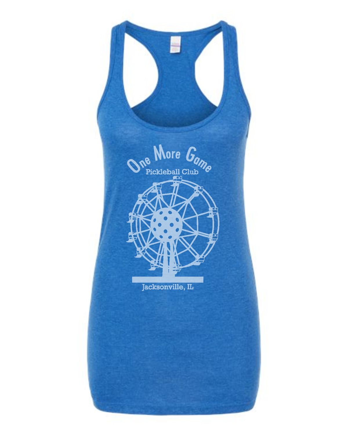 OMG-190 HEATHER ROYAL POLY RICH RACERBACK TANK TOP